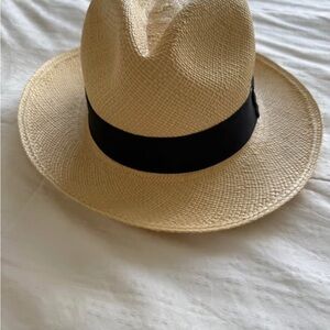 J. Crew Tan Fedora with Black Band